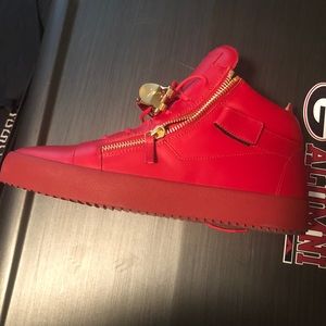 Red Giuseppe Zanotti high tops